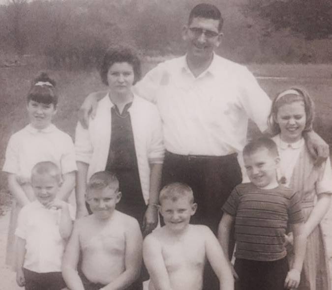 King Oran Randall, Jr. and family. Year unknown.