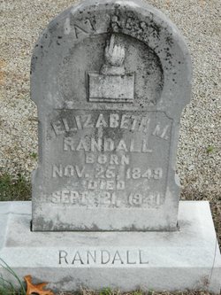 Elizabeth M. Randall, Nov. 26, 1849 - Sept. 21, 1941