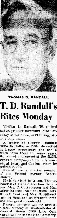 Thomas Doomous Randall - Obituary