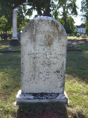 The original tombstone placed at Marshall Cemetery for Brig. Gen. Horace Randal.