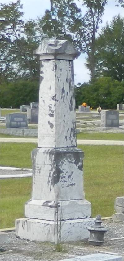 Complete tombstone -  Lucinda (Lule) Jane Cleveland Randall (Oct. 27, 1846 - April 16, 1878).