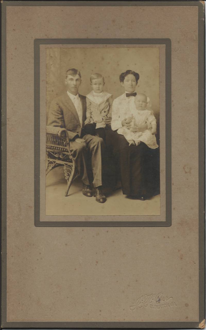 King Oran Randall, Sr., Thomas Bonner Randall, Roberta "Bert" Tyler-Randall & Hubert Bernice Randall. Circa 1913.