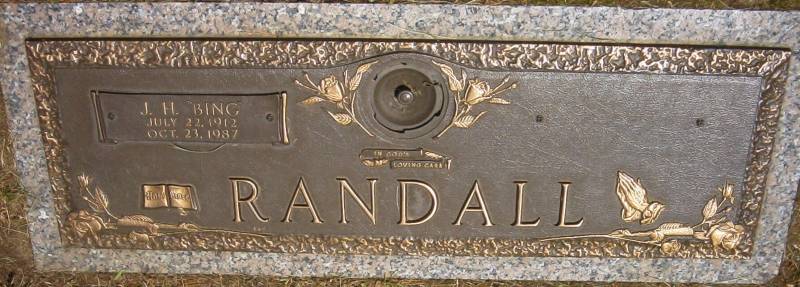 Jones Hesburn "Bing" Randall (July 22, 1912 - Oct. 23, 1987)
