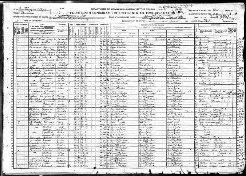 1920 United States Federal Census ("Randall. Henry B." begins at line 34)