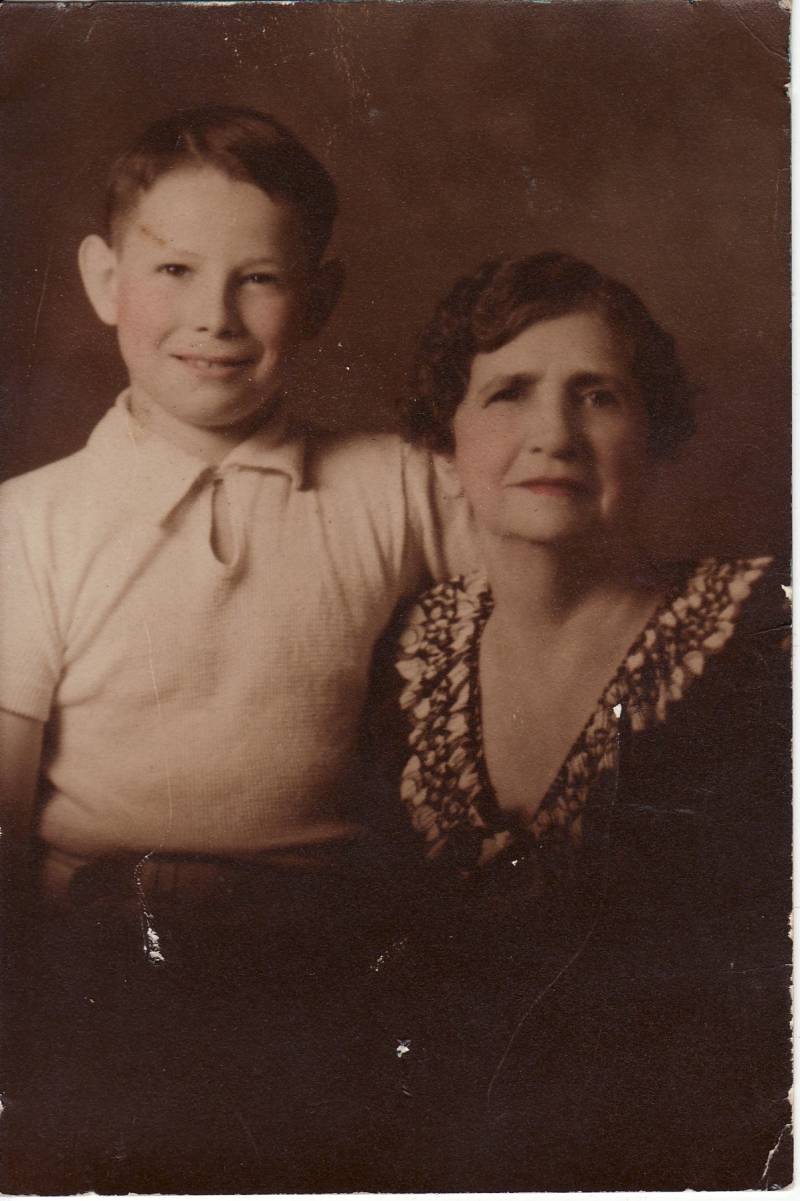 Eugenia Randall with her grandson, Roland Randall Skelton. Date not known.